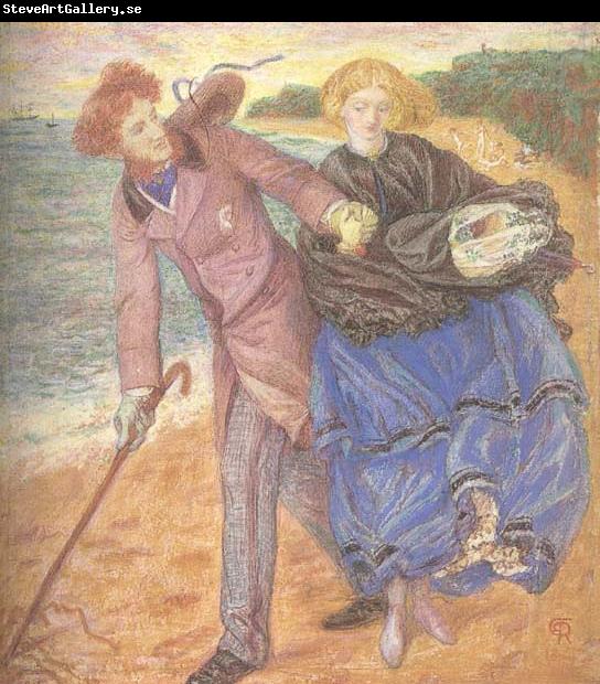 Dante Gabriel Rossetti Writing on the Sand (mk46)